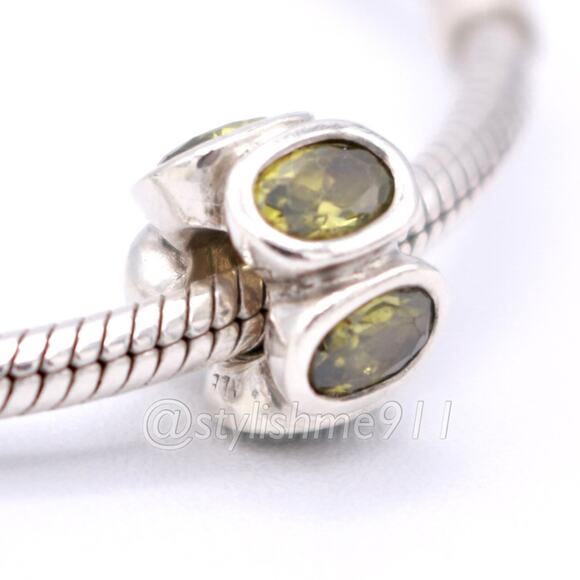 Authentic PANDORA Green Oval Lights Charm - 790311GCZ - Picture 3 of 9